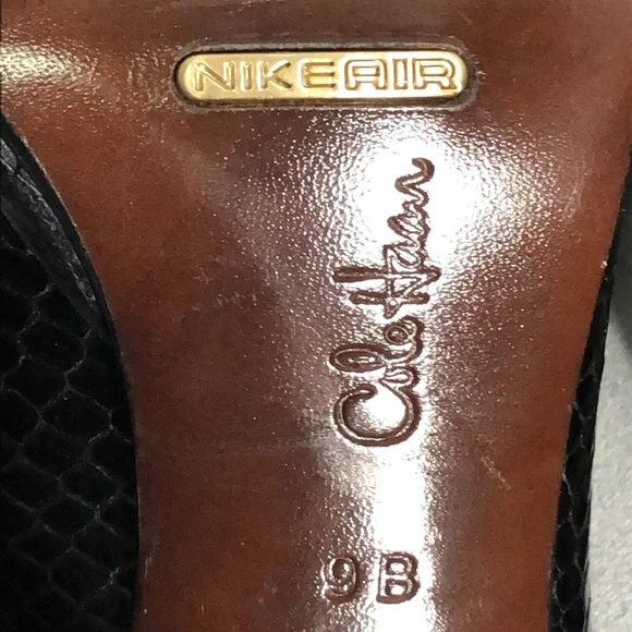 Cole Haan By : Nike Air Black 3.5 inchHeels Sz 9B - Picture 6 of 8
